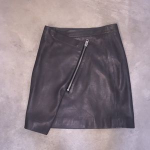 All saints lamb leather skirt